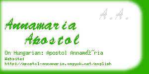 annamaria apostol business card